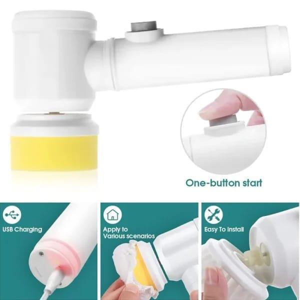 Battery-Free Wall-Mounted Cleaning Brush