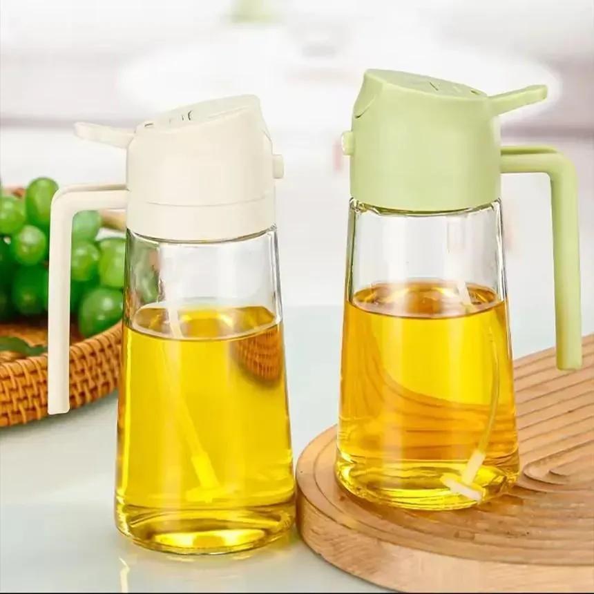 Premium Glass Oil Dispenser Bottle – Leak-Proof Kitchen Oil & Vinegar Pourer