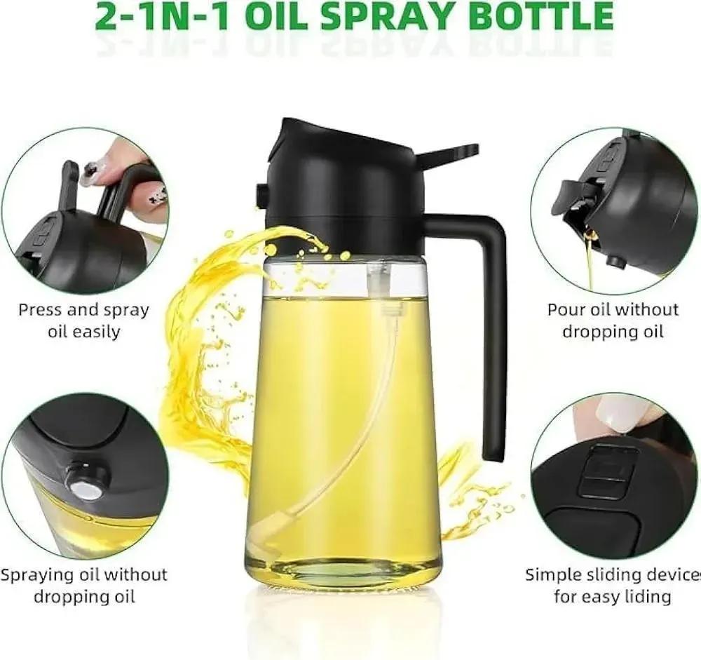 Premium Glass Oil Dispenser Bottle – Leak-Proof Kitchen Oil & Vinegar Pourer