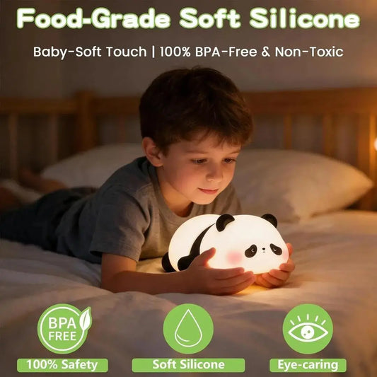 Cute Panda LED Night Light – 3-Level Dimmable Sleep & Ambient Lamp