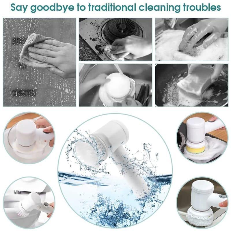Battery-Free Wall-Mounted Cleaning Brush