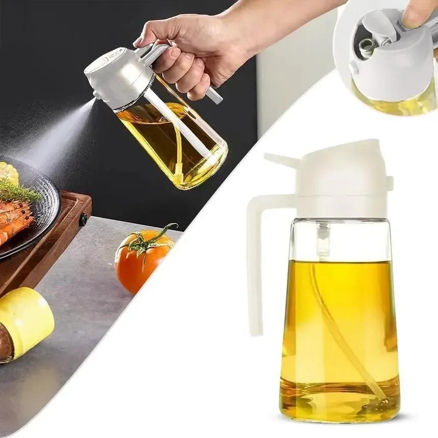 Premium Glass Oil Dispenser Bottle – Leak-Proof Kitchen Oil & Vinegar Pourer