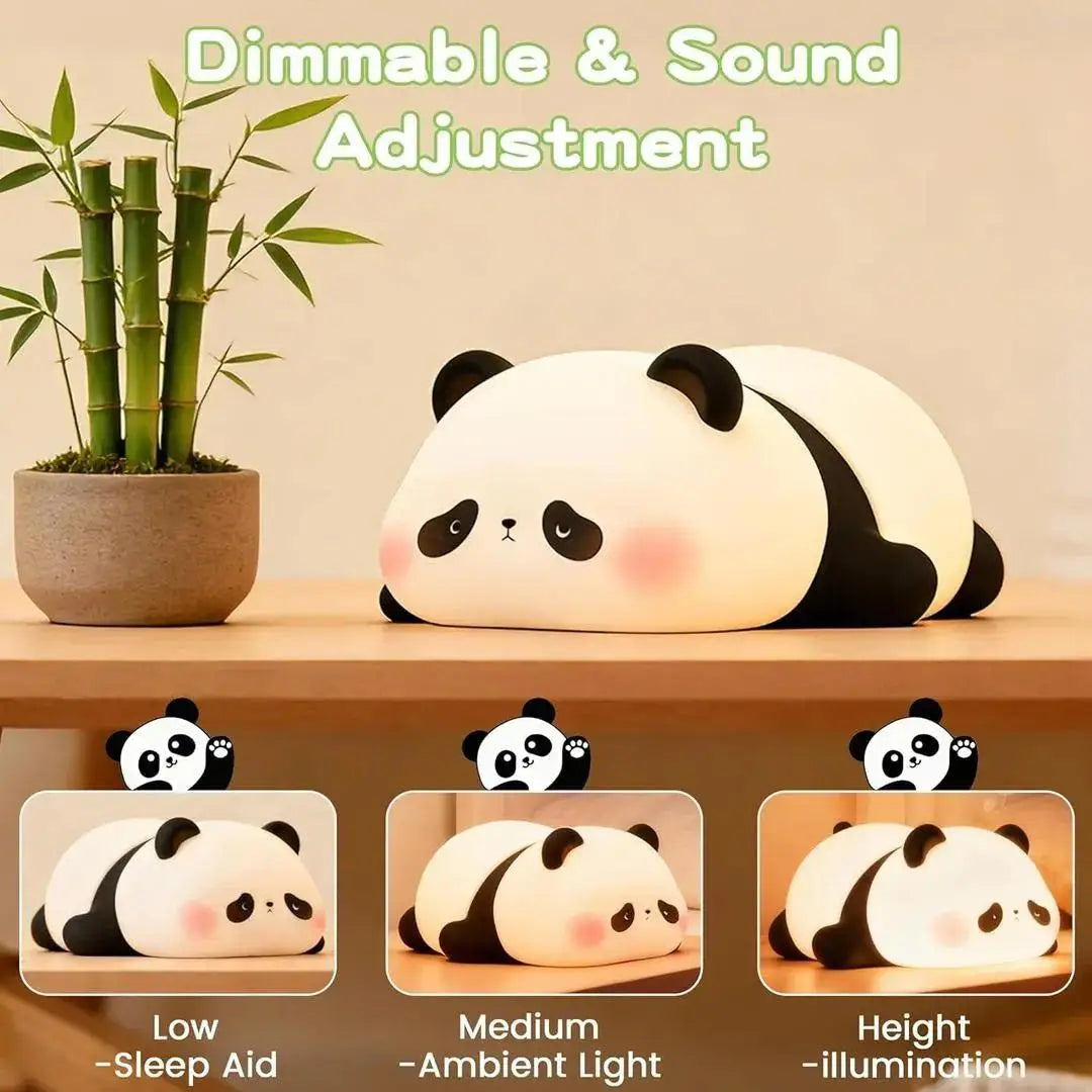 Cute Panda LED Night Light – 3-Level Dimmable Sleep & Ambient Lamp
