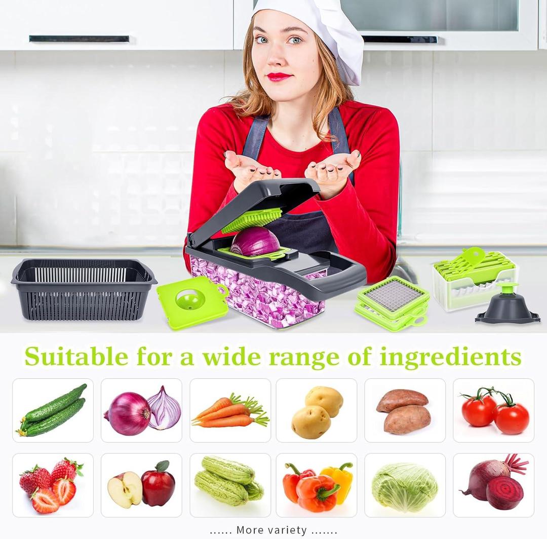 16-in-1 Multi-Functional Vegetable Chopper & Food Cutter