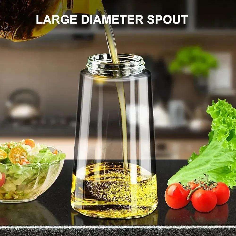 Premium Glass Oil Dispenser Bottle – Leak-Proof Kitchen Oil & Vinegar Pourer