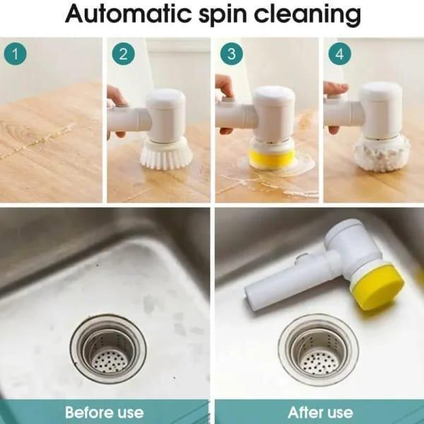 Battery-Free Wall-Mounted Cleaning Brush